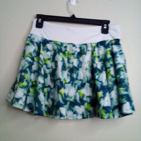 Lija Skort Women M Skirt With Shorts Tennis Golf Active Pattern Blue Green - Picture 10 of 13